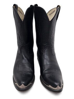 Durango Black Leather Western Cowboy Boots | Men’s Size 12D